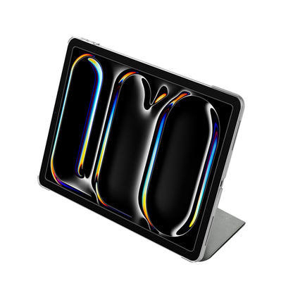 Apple iPad Pro 11 2024 Raptic Clear Folio Airbagli Şeffaf Kapaklı Katlanabilir Standlı Kılıf Siyah