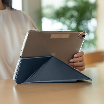 Apple iPad Pro 11 2024 Raptic Clear Folio Airbagli Şeffaf Kapaklı Katlanabilir Standlı Kılıf Siyah