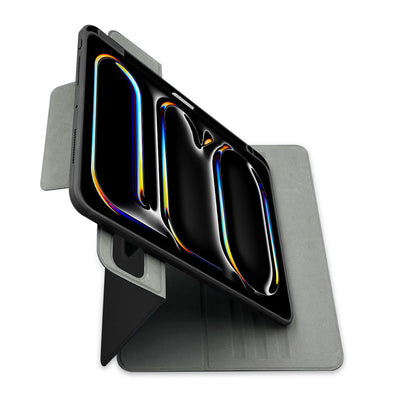 Apple iPad Pro 11 2024 Raptic Spin Detachable Folio PU Ayrılabilir Kalem Bölmeli Standlı Kılıf Lacivert