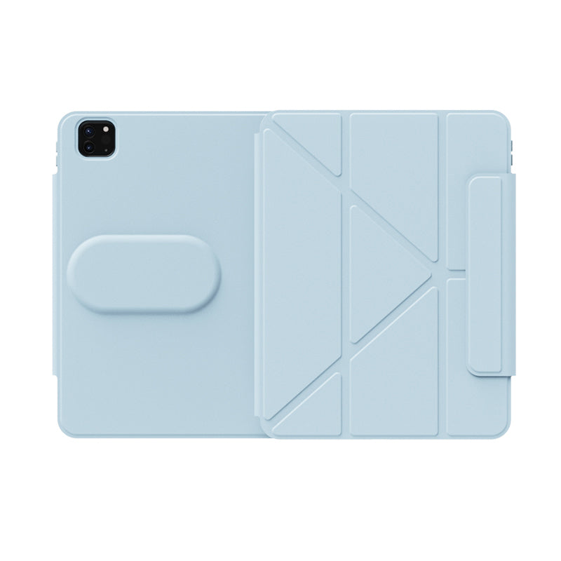 Apple iPad Pro 11 2024 Wiwu 360° Dönebilen Standlı Magnetik Koruyucu Tablet Kılıfı Pembe