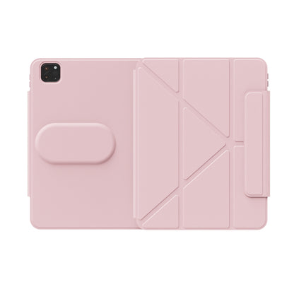 Apple iPad Pro 11 2024 Wiwu 360° Dönebilen Standlı Magnetik Koruyucu Tablet Kılıfı Pembe