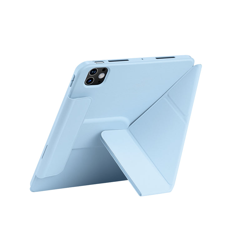 Apple iPad Pro 11 2024 Wiwu 360° Dönebilen Standlı Magnetik Koruyucu Tablet Kılıfı Gri