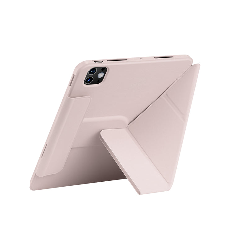 Apple iPad Pro 11 2024 Wiwu 360° Dönebilen Standlı Magnetik Koruyucu Tablet Kılıfı Gri