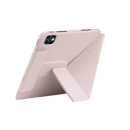 Apple iPad Pro 11 2024 Wiwu 360° Dönebilen Standlı Magnetik Koruyucu Tablet Kılıfı Gri