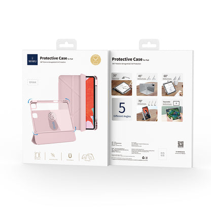 Apple iPad Pro 11 2024 Wiwu 360° Dönebilen Standlı Magnetik Koruyucu Tablet Kılıfı Gri