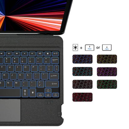 Apple iPad Pro 11 2024 Wiwu Mag Touch Klavyeli Standlı Kılıf Siyah