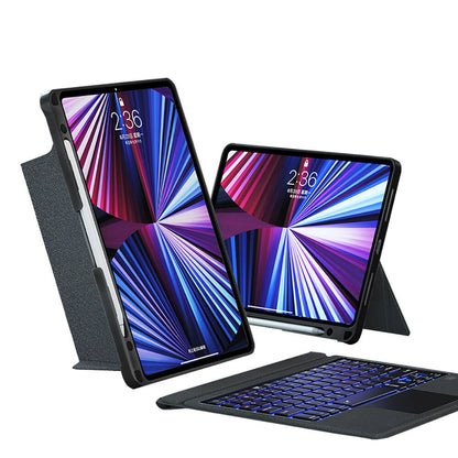Apple iPad Pro 11 2024 Wiwu Mag Touch Klavyeli Standlı Kılıf Siyah