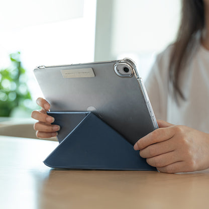 Apple iPad Pro 11 2025 M5 Raptic Clear Folio Airbagli Şeffaf Kapaklı Katlanabilir Standlı Kılıf Siyah