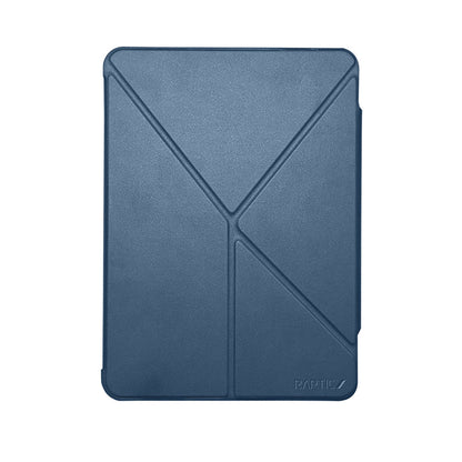 Apple iPad Pro 11 2025 M5 Raptic Clear Folio Airbagli Şeffaf Kapaklı Katlanabilir Standlı Kılıf Lacivert