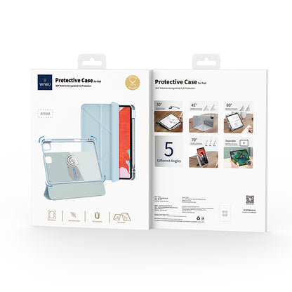 Apple iPad Pro 11 2025 M5 Wiwu 360° Dönebilen Standlı Magnetik Koruyucu Tablet Kılıfı Pembe