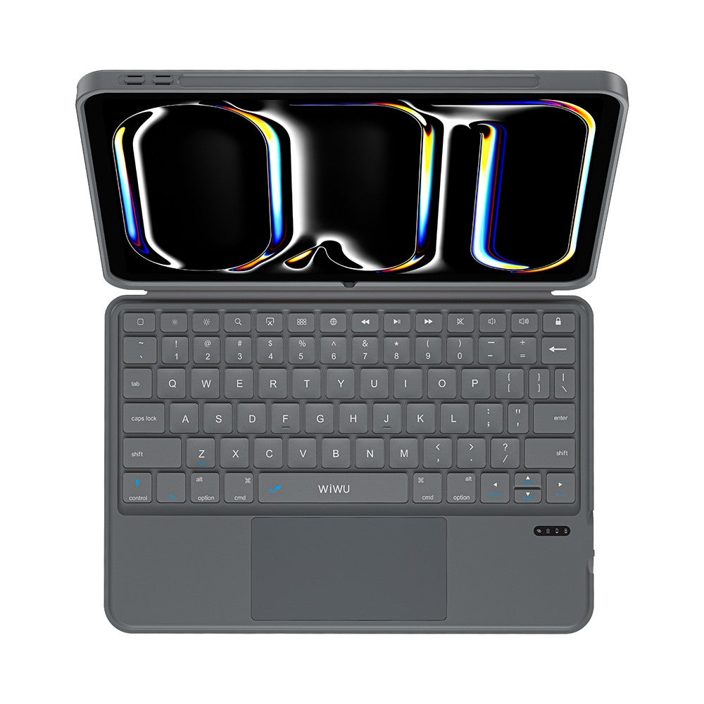Apple iPad Pro 11 2025 M5 Wiwu MK-005 Combo 3in1 Kalem Bölmeli Klavyeli Standlı Kılıf