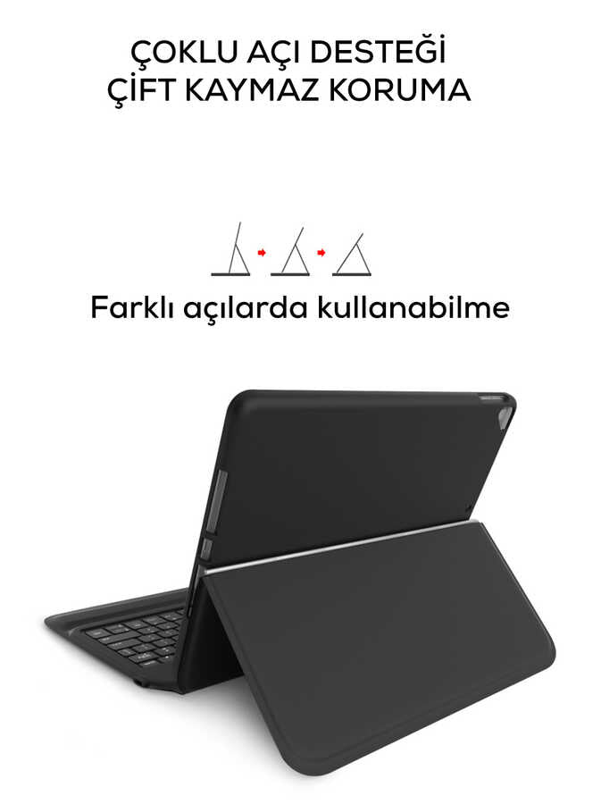 Apple iPad Pro 11 Wiwu Keyboard Folio Kablosuz Klavyeli Kılıf Siyah