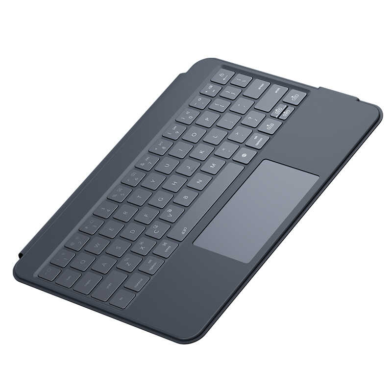 Apple iPad Pro 12.9 2018 (3.Nesil) Benks KB02 Kablosuz Klavyeli Kılıf Gri