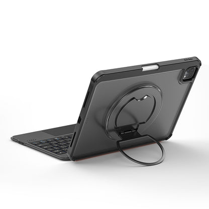 Apple iPad Pro 12.9 2020 (4.Nesil) Wiwu MK-007 Combo Pro Kalem Bölmeli Klavyeli Standlı Kılıf Siyah