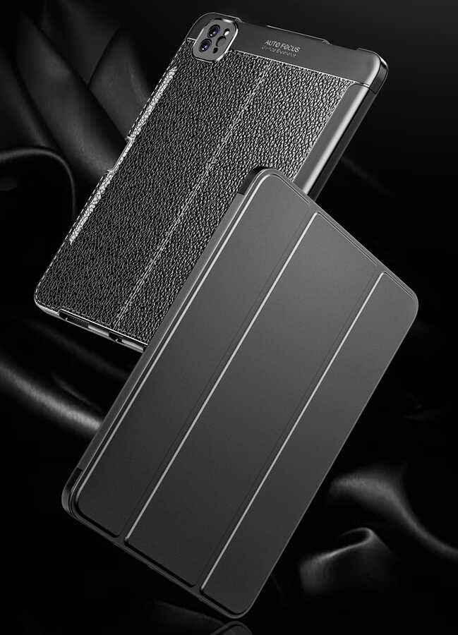 Apple iPad Pro 12.9 2022 M2 Kılıf Wlons Tablet Kılıf Siyah