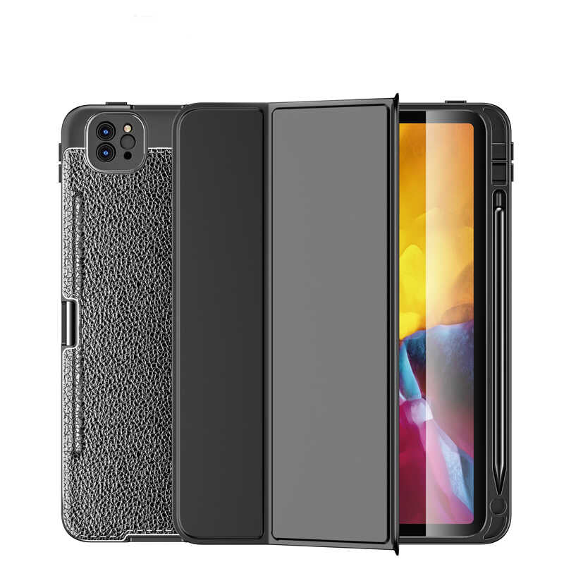 Apple iPad Pro 12.9 2022 M2 Kılıf Wlons Tablet Kılıf Siyah