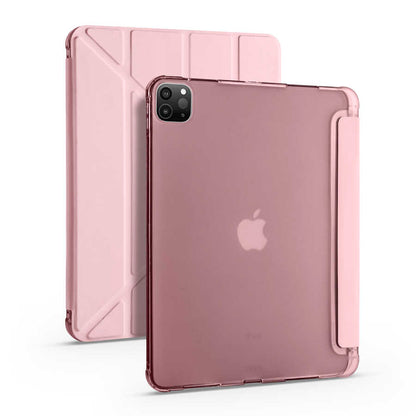 Apple iPad Pro 12.9 2022 M2 Kılıf Zore Tri Folding Kalem Bölmeli Standlı Kılıf