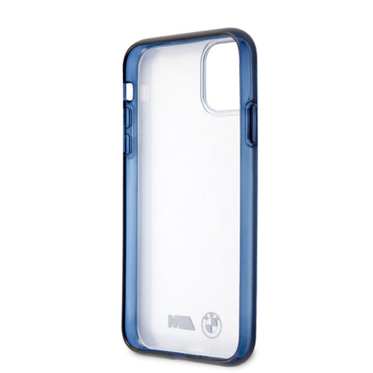 Apple iPhone 11 Kılıf BMW Buzlu Transparan Dizayn Kapak Şeffaf-Mavi