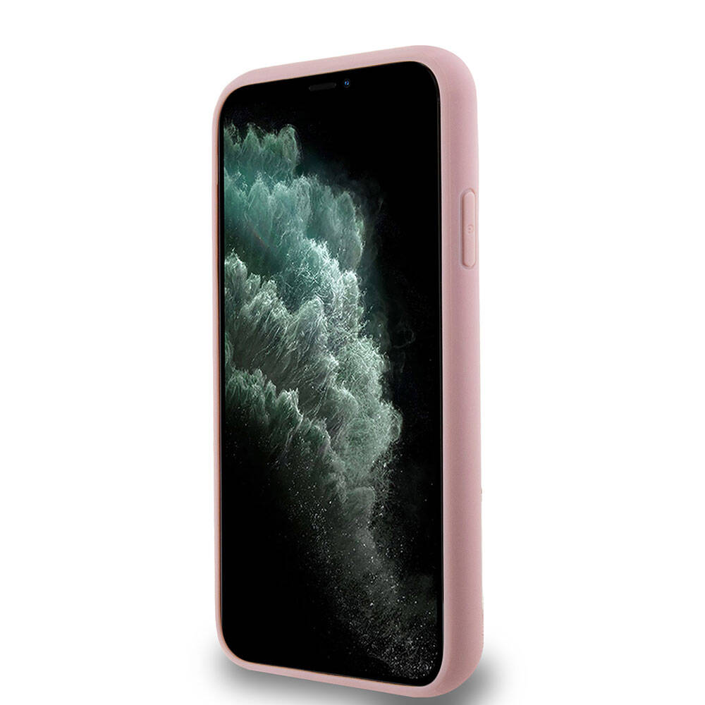 Apple iPhone 11 Kılıf Guess Orjinal Lisanslı 4G Büyük Metal Logolu Glitter Kapak Siyah