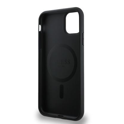 Apple iPhone 11 Kılıf Guess Orjinal Lisanslı M-safe Şarj Özellikli Small 4G Classic Kapak Pembe