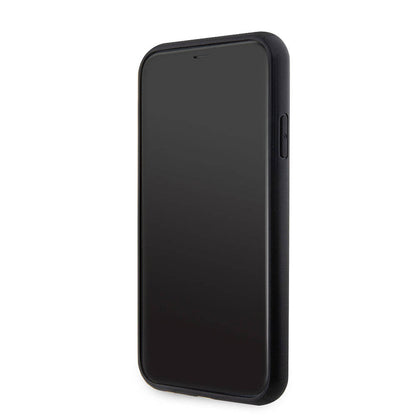 Apple iPhone 11 Kılıf Guess Orjinal Lisanslı PU Deri Taşlı Üçgen Logo 4G Desenli Kapak Pembe