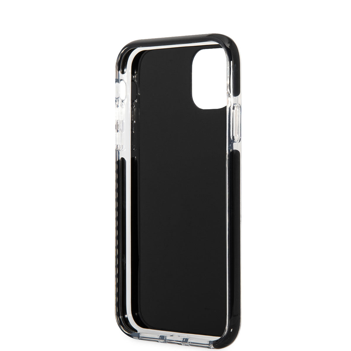 Apple iPhone 11 Kılıf Karl Lagerfeld Kenarları Siyah Silikon K&C Dizayn Kapak Siyah