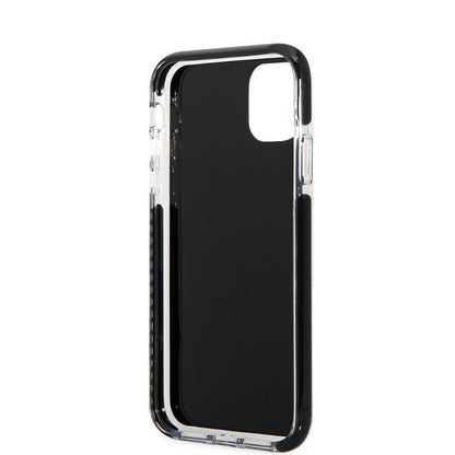 Apple iPhone 11 Kılıf Karl Lagerfeld Kenarları Siyah Silikon K&C Dizayn Kapak Siyah