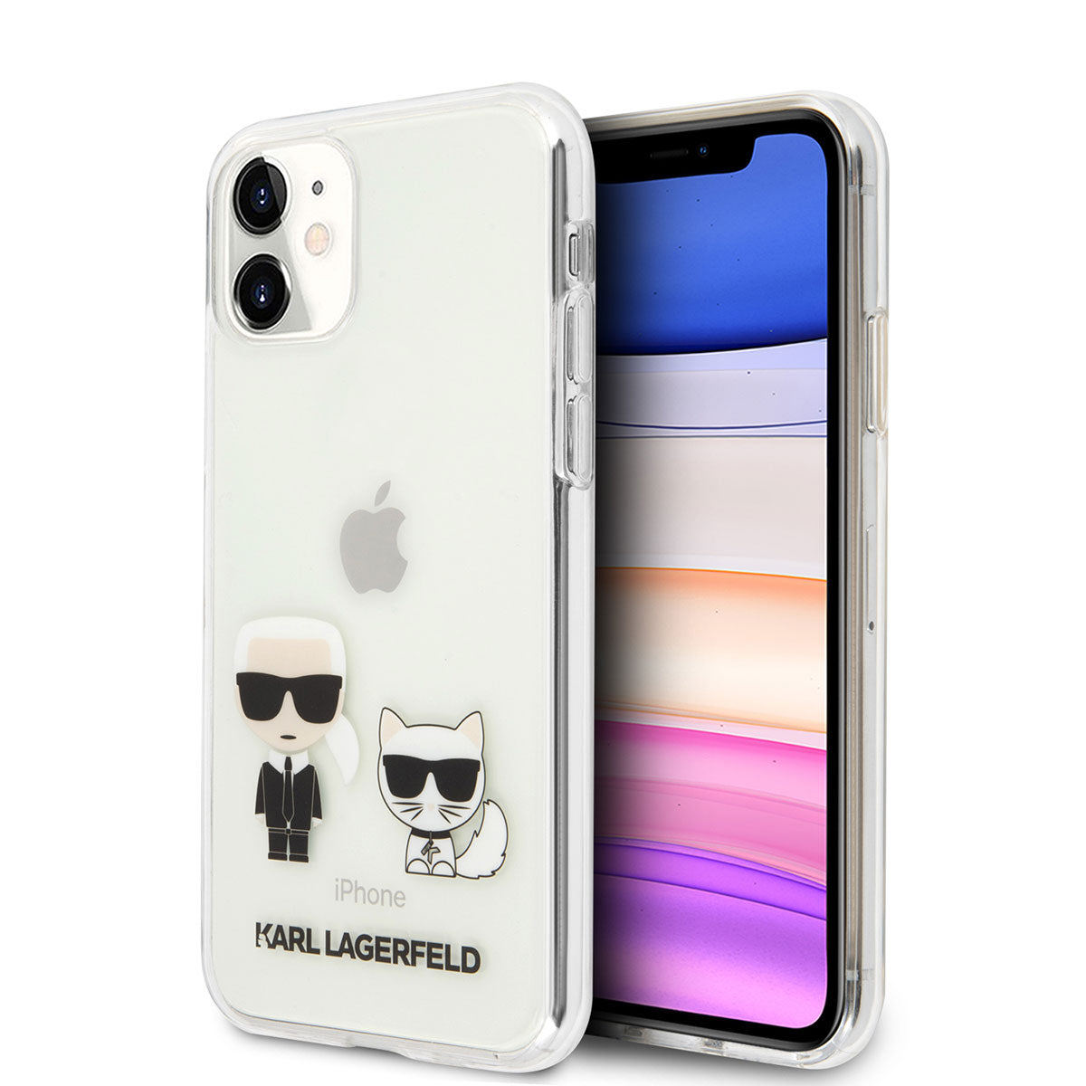 Apple iPhone 11 Kılıf Karl Lagerfeld Sert TPU K&C Dizayn Kapak Renksiz