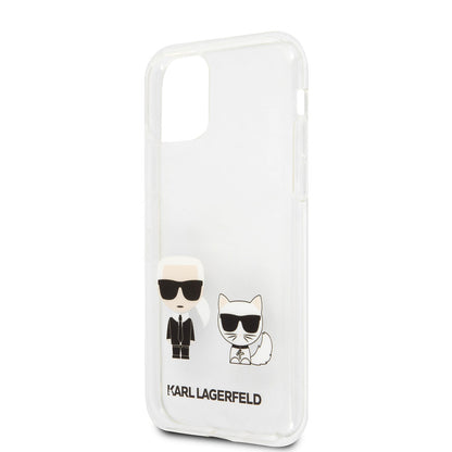 Apple iPhone 11 Kılıf Karl Lagerfeld Sert TPU K&C Dizayn Kapak Renksiz