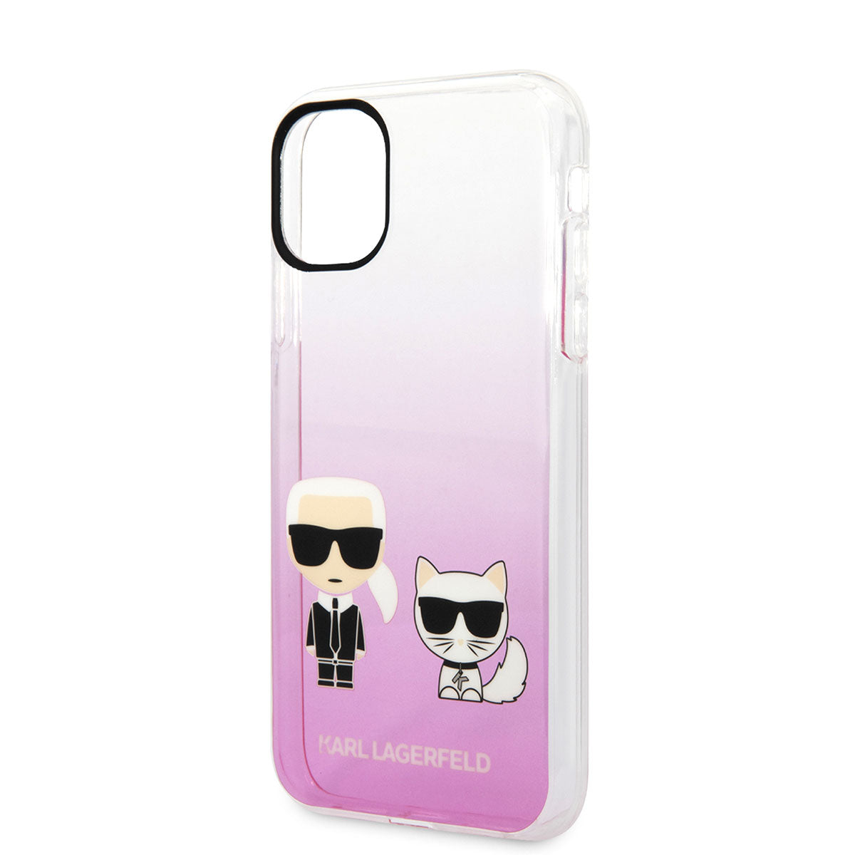 Apple iPhone 11 Kılıf Karl Lagerfeld Sert TPU K&C Dizayn Kapak Pembe