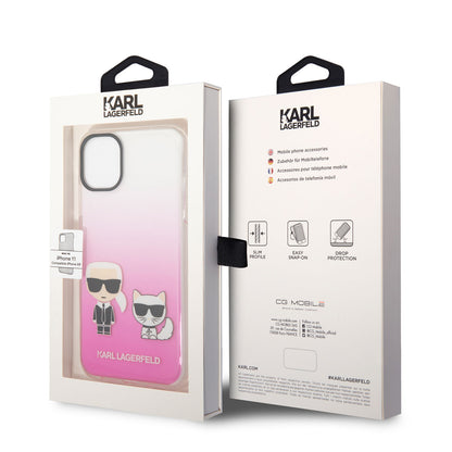 Apple iPhone 11 Kılıf Karl Lagerfeld Sert TPU K&C Dizayn Kapak Pembe