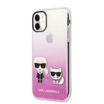Apple iPhone 11 Kılıf Karl Lagerfeld Sert TPU K&C Dizayn Kapak Renksiz