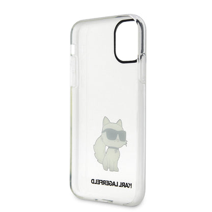 Apple iPhone 11 Kılıf Karl Lagerfeld Transparan Choupette Dizayn Kapak Renksiz