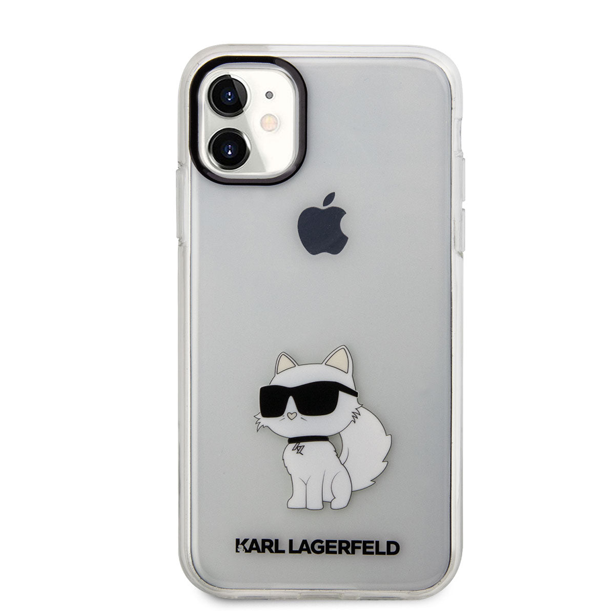 Apple iPhone 11 Kılıf Karl Lagerfeld Transparan Choupette Dizayn Kapak Renksiz