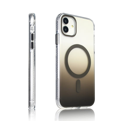 Apple iPhone 11 Kılıf M-safe Şarj Özellikli Transparan Renk Geçişli Zore Toros Kapak Gri