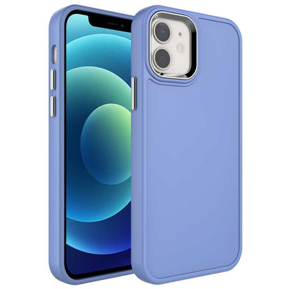 Apple iPhone 11 Kılıf Metal Çerçeve ve Buton Tasarımlı Sert Zore Botox Kapak