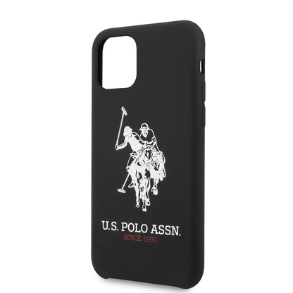 Apple iPhone 11 Kılıf U.S. POLO ASSN. Silikon Büyük Logo Dizayn Kapak Siyah