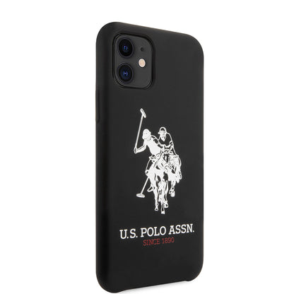 Apple iPhone 11 Kılıf U.S. POLO ASSN. Silikon Büyük Logo Dizayn Kapak Siyah
