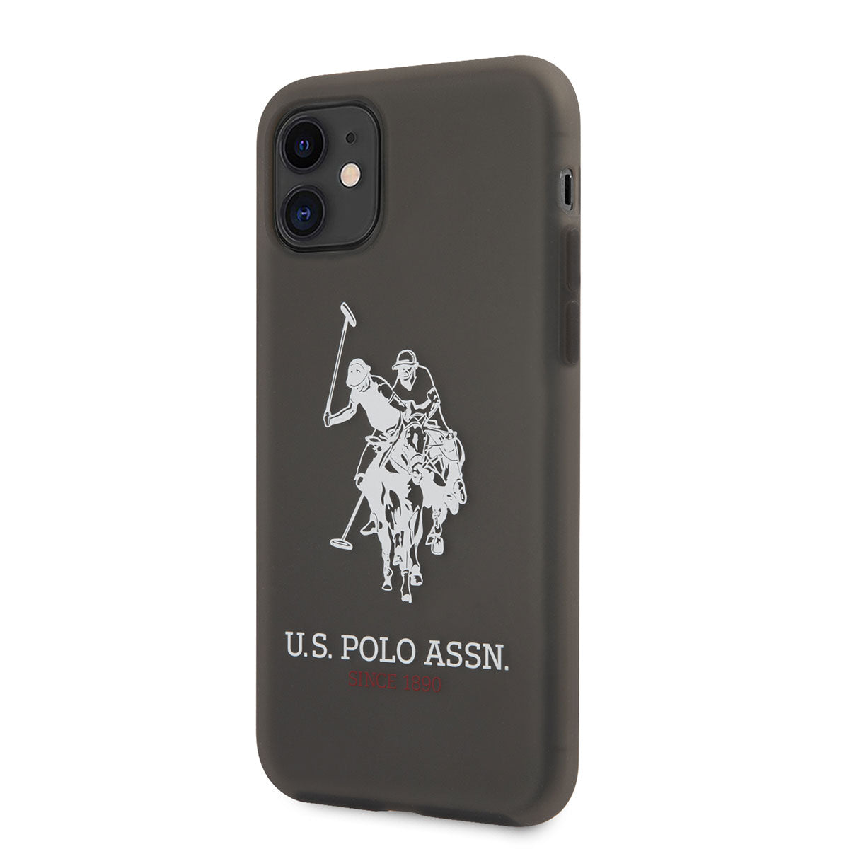 Apple iPhone 11 Kılıf U.S. POLO ASSN. Transparan Silikon Büyük Logo Dizayn Kapak Siyah