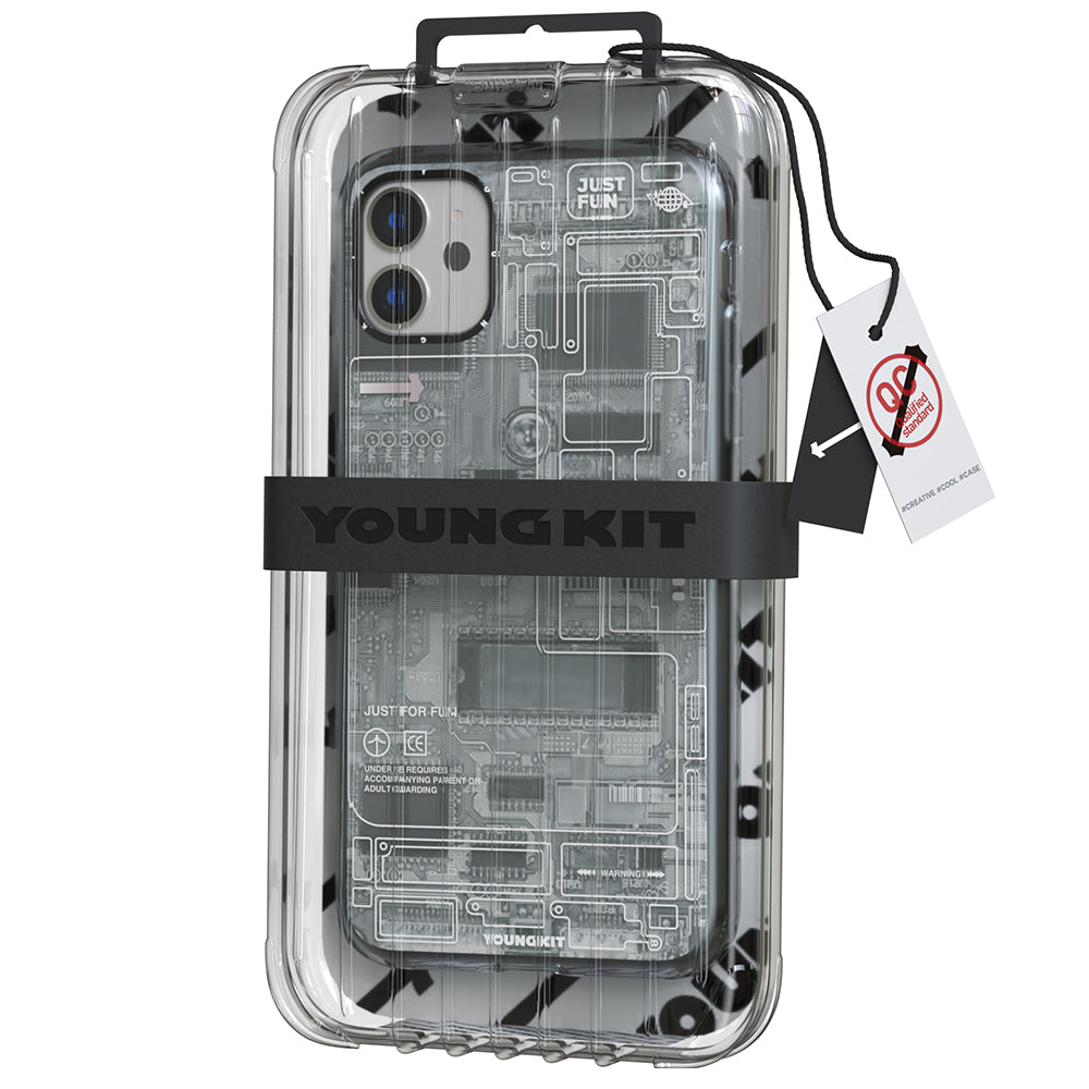 Apple iPhone 11 Kılıf YoungKit Technology Serisi Kapak Beyaz