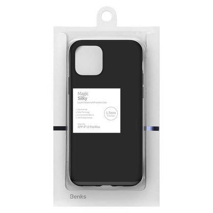 Apple iPhone 11 Pro Max Kılıf Benks Silikon Kapak Siyah