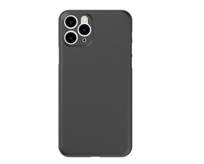 Apple iPhone 11 Pro Max Kılıf Wiwu Skin Nano PP Kapak Transparan Siyah