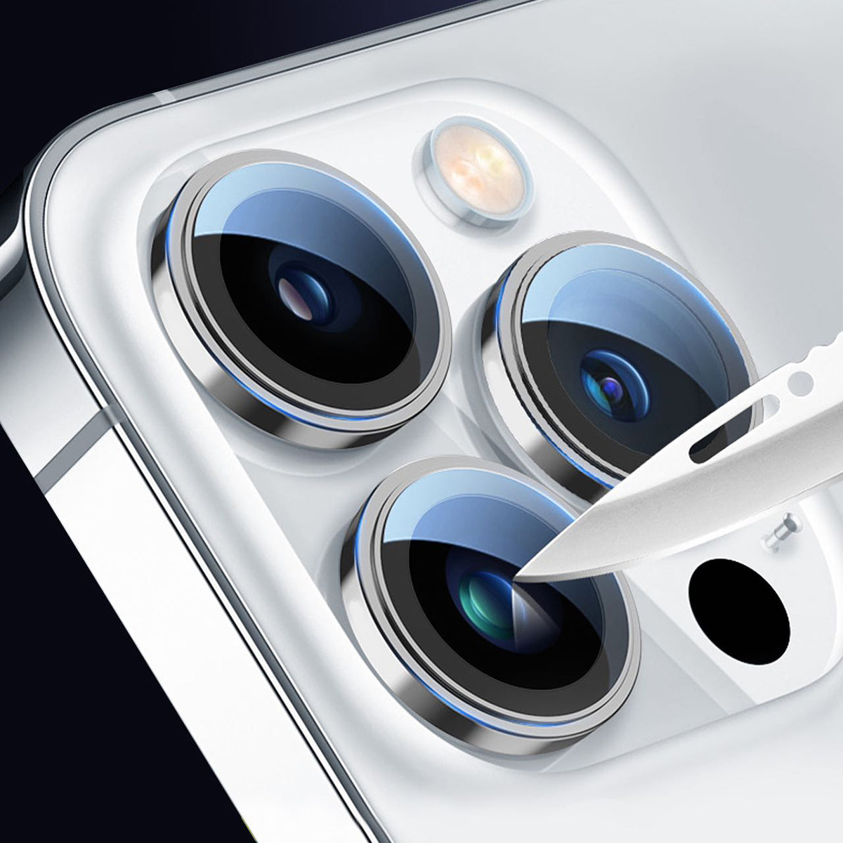 Apple iPhone 12 Go Des CL-10 Kamera Lens Koruyucu Yeşil