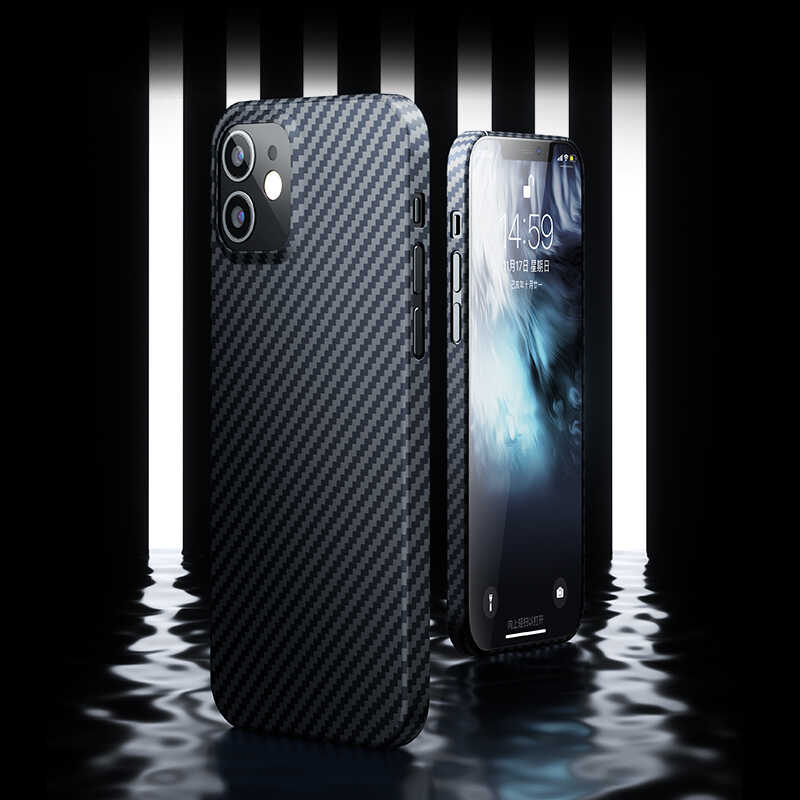 Apple iPhone 12 Kılıf Benks Aramid Kapak Siyah