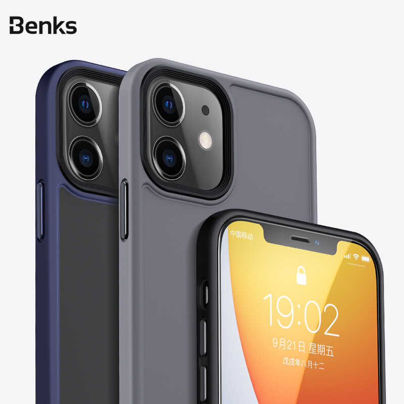 Apple iPhone 12 Kılıf Benks Hybrid Kapak Beyaz