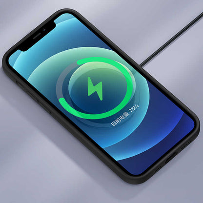 Apple iPhone 12 Kılıf Benks M-safe Magnetic Original Apple MFI Certified Silikon Kapak Siyah