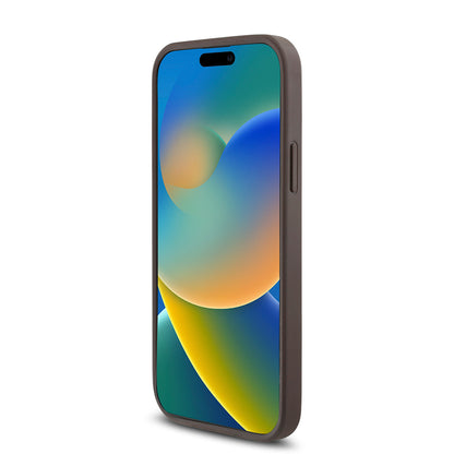 Apple iPhone 12 Kılıf Guess Orjinal Lisanslı M-safe Şarj Özellikli 4G Desen Yazı Logolu Kapak Siyah