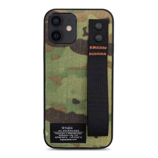 Apple iPhone 12 Kılıf Kajsa Cordura Serisi Military Kapak Yeşil
