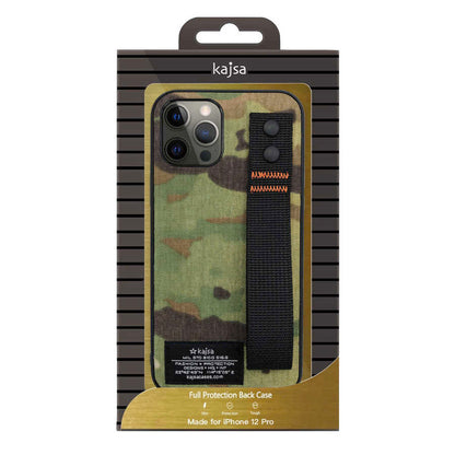 Apple iPhone 12 Kılıf Kajsa Cordura Serisi Military Kapak Kahverengi