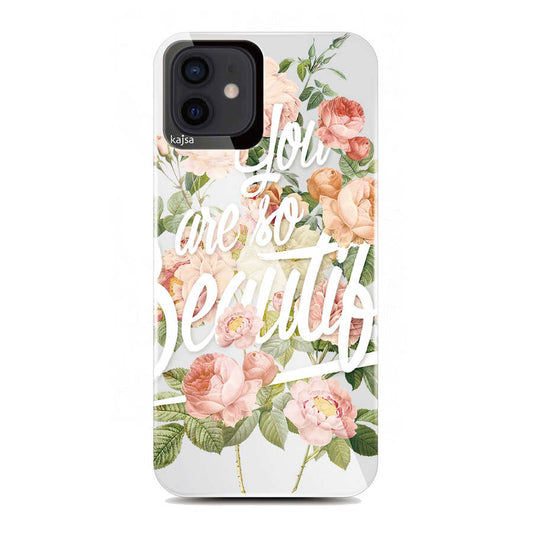 Apple iPhone 12 Kılıf Kajsa Floral Kapak NO3